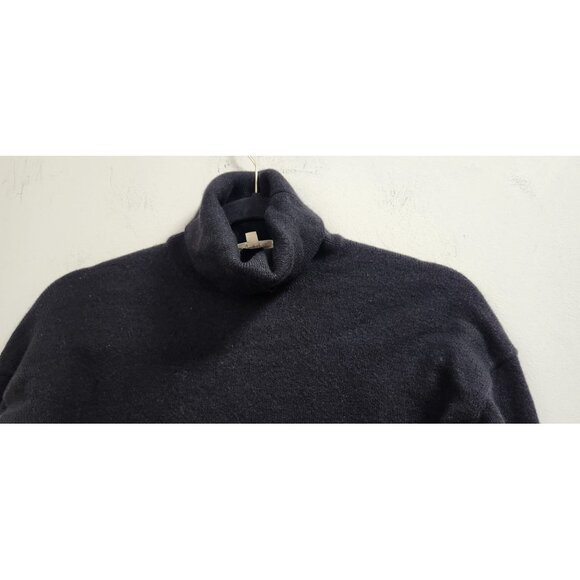 Sézane La Maille Merino Wool Turtleneck Sweater Dress Black Long Sleeve ButtonXS - Picture 5 of 16